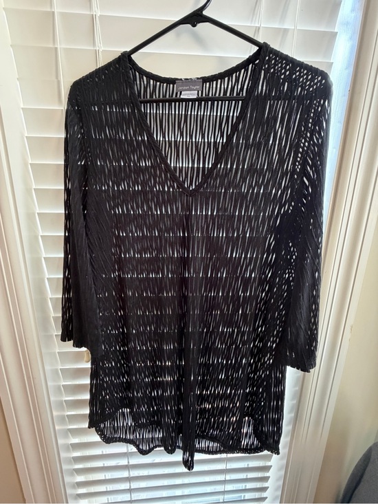 Jordan Taylor Other - Jordan Taylor Black Open-Knit V-Neck swimsuit cover up